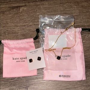 Kate Spade Black and Gold Jewelry Set